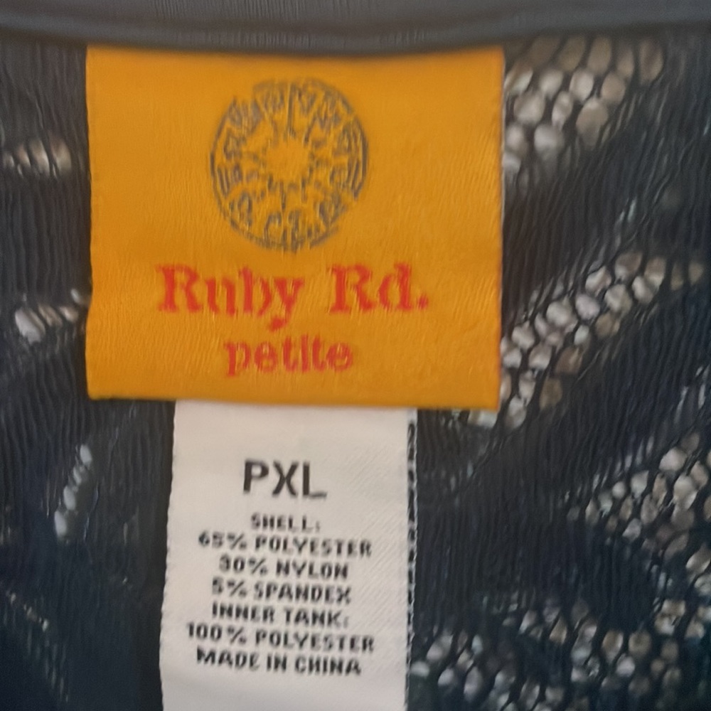 Ruby Rd. Blouse Size Pxl Petite Euc Blue - image 3